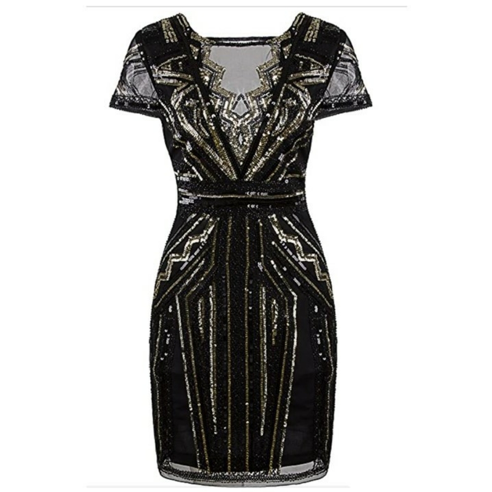 NWT 1920s cocktail sequined dress size S